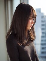 ワット 新宿店&nbsp;【モテ艶ストレート】横顔美人の重めバングロング
