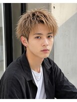MEN's Baguz MEN'Sカット/ MEN'Sパーマ/ MEN'Sカラー ハイトーンベージュ束感ニュアンス韓国風マッシュショート