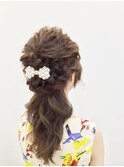ヘアセットガーリーダウンスタイル　ヘアセット