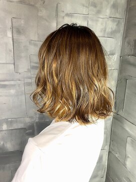 ヘアサロンエム 川越(HAIR SALON M) デザインカラー/厚めバング/ローライト/スリークボブ