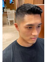 オムヘアー (HOMME HAIR) 【HOMME HAIR 稲田】 サイドパート フェード スタイル