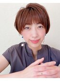 ブラウン×ショート