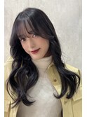 ショコラベージュ韓国ミディアムヘア