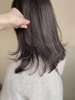 キャンバス バイ ネオリーブ 横浜西口(Canvas by neo.)&nbsp;ブルーグレージュ ミディアムレイヤー ダウンパーマ