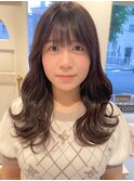 ダークブラウンラフウェーブミディ【錦糸町】
