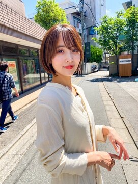 アンバー 池袋(amber) 切りっぱなしボブ/美髪/ピンクブラウン[池袋駅]