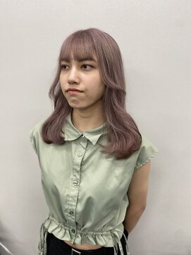 コード 四条河原町駅店(CHORD) ピンクシルバー/顔まわりレイヤー/韓国風/ハイトーン/京都河原町