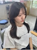 韓国レイヤー くびれヘア 顔周りカット