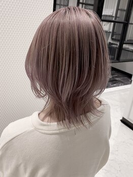 サロンドフィール 永山店(Salon de feel)の写真/オイルカラーで透明感と柔らかさを叶える！色落ち後も髪が綺麗に見えるデザインを。