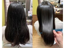 髪質改善ヘアサロン モアビー(More B)の雰囲気（まっすぐすぎない艶感☆アップのシルキー縮毛矯正）