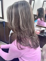 ベルヘアーデザイン 堺東(Belle hair Design)&nbsp;ハイライトレイヤーカットイルミナカラー20代30代40代堺東