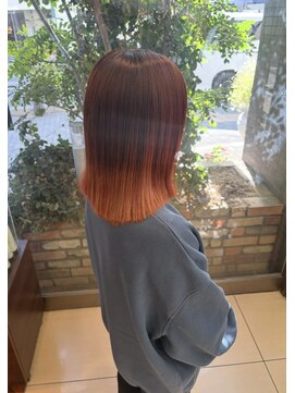 gradation color Choral Orange