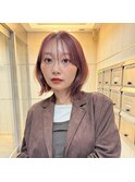 垢抜け暖色ボブ