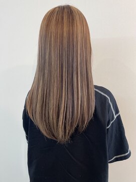 ミルヘアデザイン(mil hair design) グレージュ 艶髪 髪質改善 ブリーチ ピンクベージュ 韓国風