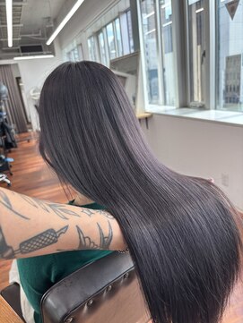 グランルッソ 岡山駅前(GRAN LUSSO) ブリーチ履歴から作るラベンダーグレー