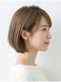 大人可愛い小顔ショートボブ乾かすだけでまとまるツヤ感スタイル