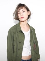 トランク ヘアー デザイン(tranq hair design) シルバーカラー大人ボブシースルーバング