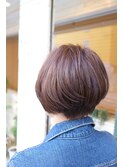 ショートボブ×ラベンダーアッシュ