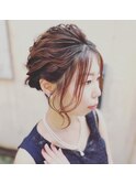 短めスタイルも、およばれアップヘアに(^^)20代☆30代