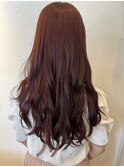 ブリーチ無しのダブルカラー♪チェリーブラウン