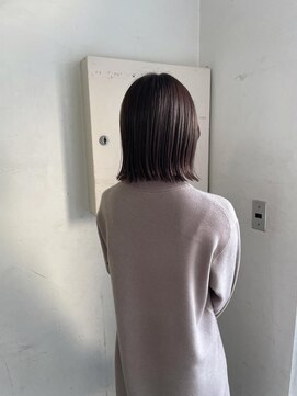 キャンバス バイ ネオリーブ 横浜西口(Canvas by neo.) 切りっぱなしボブ/ベルボブ/フォギーベージュ/sn