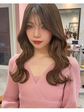 フィガロ ウメダ(FIGARO UMEDA) 韓国風フェミニンヘア/ココアブラウン/20代30代◯