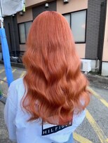 オズ 郡山桑野店(OZ)&nbsp;《オズ》コーラルオレンジダブルカラーブリーチ#髪質改善