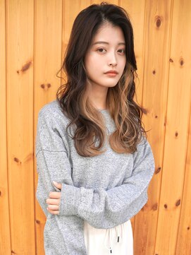 ブゾン(buZon) 【buZon ブゾン】レイヤーロングウェーブ×インナーグレージュ