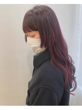 ツイギー 千舟店(TWiGGY) 顔まわりウルフ×レッドブラウン×髪質改善