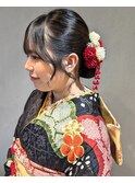 笑顔溢れる/成人式/ヘアセット/タイトアレンジ