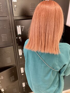 テーラヘアー 土気あすみが丘店(TELA HAIR) オレンジ×ぱつっとボブ