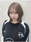 髪質改善大人ボブミルクティーグレージュ小顔ワンレンカット