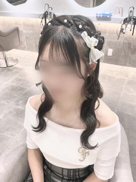 クラン 梅田店(clan) 編みカチュおだんご/梅田ヘアセット