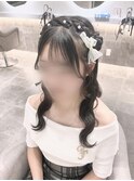 編みカチュおだんご/梅田ヘアセット