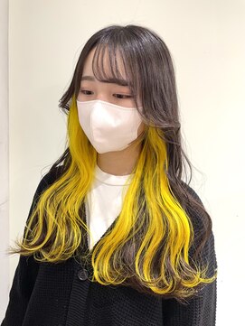 ポプルス(popls) インナーカラー/イヤリングカラー/推しカラー/インナー黄色