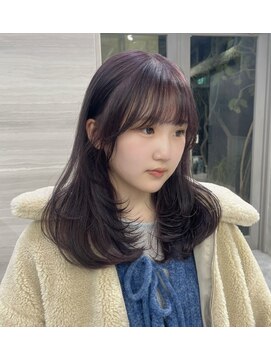 ザ パス 大名店(the path) ラベンダーグレージュ×レイヤーカット