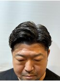 イケオジ七三ウェーブパーマ