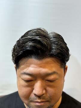 ヘアモード キクチ 銀座店 イケオジ七三ウェーブパーマ