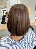 ショートで細い髪質の酸性ストレート