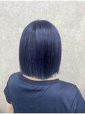 ブリーチ１回ネイビーブルーカラー♪