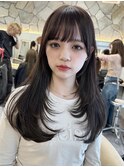 韓国ヘアグレージュカラーブリーチ無し髪質改善透明感カラー