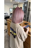透明感カラー★ダブルカラーブリーチピンクハイトーン