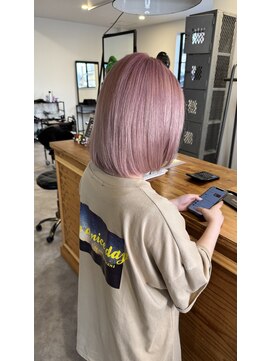 ナンバー(number+) 透明感カラー★ダブルカラーブリーチピンクハイトーン