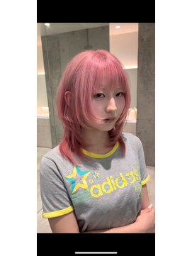 ロンドルピナス 小倉(Lond Lupinus) ミディアムヘア暗めカラー/デザインカラー/フェイスフレーミング