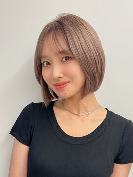 エアー 横浜(AIR) 【長谷川】ピンクベージュ韓国風ボブ