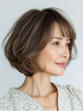 ビフィーノ リルネ(Bifino Rilune) クラゲヘアー/小顔/ココアベージュ/オリーブグレー/川西