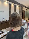 盛岡【大人世代オススメ白髪ぼかしハイライト】グレージュボブ
