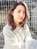 ジーテ(gite)&nbsp;ミディアム×ワンカールパーマスタイル☆「髪質改善/縮毛矯正」