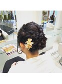 パーティーアップ/ヘアアレンジ/ヘアセット/シニヨン/20代30代