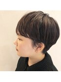 ポイントパーマのショートヘア